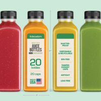 Botella de Plástico Cosmética Desechable de 500 ml, Botella PET Cuadrada con Tapa de PP para Cuidado Personal y Bebidas
