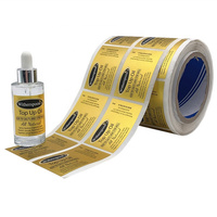 Conception gratuite, étiquette de bouteille en papier autocollante imperméable à l'eau, impression en couleur, logo en couleur, étiquettes autocollantes pour bouteilles