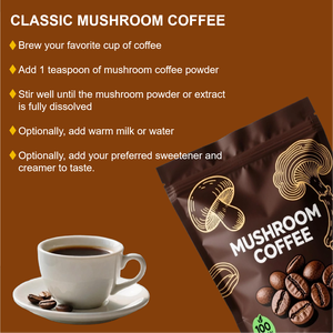 Café Instantáneo con Hongos, Cordyceps, Reishi, King Trumpet, Shitake, Turkey Tail, Melena de León para Energía, Concentración y Estado de Ánimo Positivo - Product Image 4