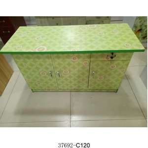Modern Office <b>Desk</b> With Wooden Storage <b>Cabinet</b> Contemporary Design For Home Office Freestanding 37692-C120 - Product Image 3
