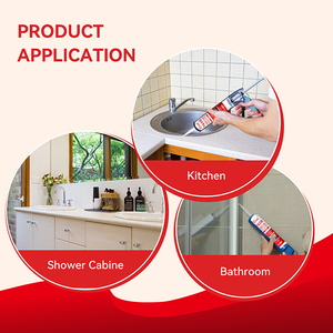 Acetoxy 7620 không thấm nước rõ ràng Silicone caulk cho nhà bếp & Phòng tắm vòi sen cabine & bồn rửa chống co lại chất kết dính & <span class=keywords><strong>Sealant</strong></span> - Product Image 5