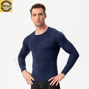 Camiseta Deportiva para Hombre, Camiseta Informal para Gimnasio, Transpirable, de Secado Rápido, Manga Larga, Poliéster, Ajustada, para Deportes al Aire Libre - Product Image 3