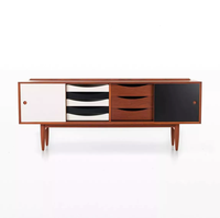 Buffets et meubles de rangement de luxe italiens de style moderne du milieu du siècle, décoratifs, pour chambre et salle à manger, également utilisables comme meubles TV