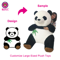 En gros, Peluche Panda Géante 36 pouces, Blanc Rose, Douce et Moelleuse, Brodée, Animal à câliner en bambou, Rembourrage en coton PP, Anti-stress, Mariage