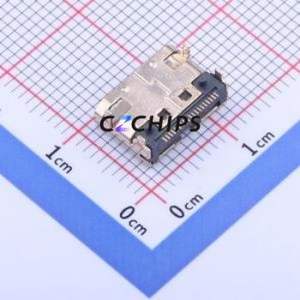 HDMI-211 HDMI Connector SMD Connector ( Connector Type: HDMI-C )( Gender: Female )( Total Number of PINs: 19P ) - Product Image 2