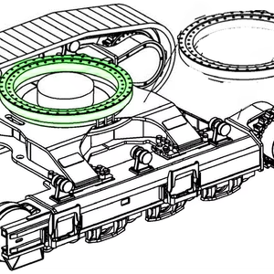 ตลับลูกปืนหมุน 322C สำหรับอะไหล่รถขุด 227-6085 2276085 วงแหวนหมุน OEM - Product Image 1