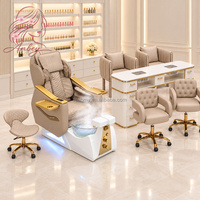 Fauteuil de pédicure électrique de luxe avec pompe de vidange, fauteuil de pédicure pour massage des pieds pour salon de beauté
