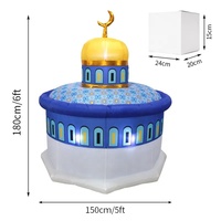 Décoration extérieure gonflable de la mosquée pour l'Aïd, croissant de lune musulman gonflable, Aïd Moubarak, cathédrale gonflable, décoration extérieure du Ramadan