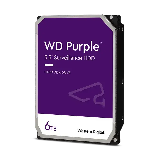 Western Digital 6TB WD mor gözetleme dahili sabit disk HDD - SATA 6 Gb \/s, 64 MB önbellek, 3.5 #34; - WD60PURZ