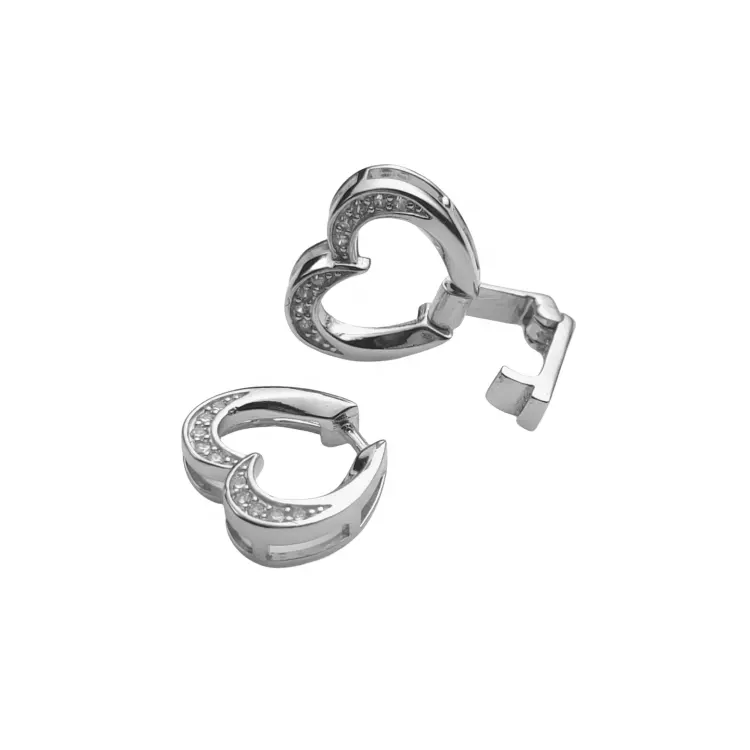 Personalizado a granel pulsera de cuero decoración encanto cierre collar de perlas doble conector de plata esterlina palanca cierres de joyería