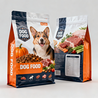 Sac d'emballage alimentaire personnalisé pour animaux de compagnie (chats et chiens) de 1,5 kg, 7 kg, 9 kg, 10 kg, en plastique, à fond plat, pour friandises et aliments