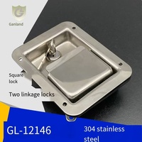 GL-12146 304 baja tahan karat truk pengunci pintu masuk gagang dayung kotak alat silinder kunci