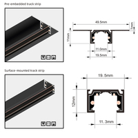 Rail magnétique LED TUYA 11 mm ultra-fin, éclairage sur rail magnétique en aluminium à montage en surface, éclairage sur rail magnétique pour plafond
