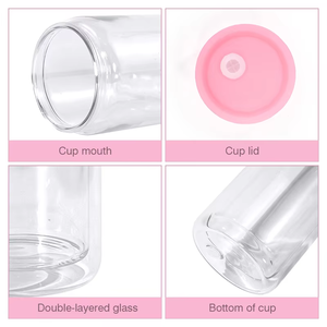 Gobelet pré-percé de 16 oz pour globe à neige, gobelets à neige UV, gobelet à double paroi, gobelet à neige transparent avec bouchon, bricolage, artisanat avec paillettes - Product Image 3