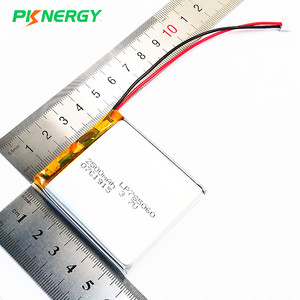 Оптовая продажа OEM DIY custom lp785060 785060 lipo 2500mah 3,7 v-ячеек <span class=keywords><strong>li</strong></span>-<span class=keywords><strong>po</strong></span> перезаряжаемая литий-ионная полимерная плоская литиевая батарея - Product Image 2