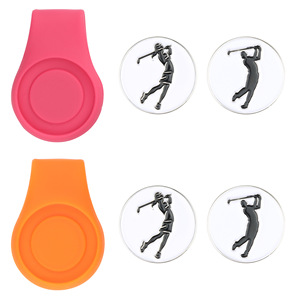 Silicone <b>Golf</b> Cap Clip Magnetic Ball Marker Universal For <b>Golf</b> Hat Sleeve Belt Visor - Product Image 2