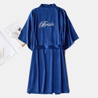 2024 mariée robe de nuit robe en Satin meilleure vente coloré décontracté demoiselle d'honneur matin porter léger