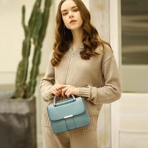 Custom Women's Fashion PU Leather Shoulder <b>Bag</b> Zipper Closure Eco-Friendly Polyester Lining 2-2.9L Capacity <b>for</b> Daily Use - Product Image 6