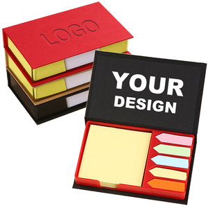 Note Pad Paper Stickers Kraft Paper Rectangular Stick Note Set With Box Memo Pad Promotion Sticky Notes With Custom Logo