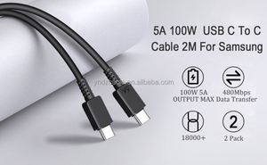 1M 2M Stock 5A <b>TYPE</b> <b>C</b> <b>C</b> <b>to</b> <b>TYPE</b> <b>C</b> <b>C</b> Fast Charging Cable for Samsung Galaxy S 23 S24 S25 ultra Android Phone <b>Adapter</b> Cable - Product Image 5
