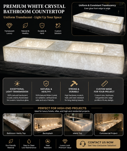 Ensemble de comptoirs en marbre blanc onyx de Chine, style moderne, très demandé, pour lavabo de salle de bain, plan de travail de cuisine et plan de travail pour lave-vaisselle - Product Image 4