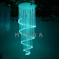 Lustre en fibre optique LED 80W en aluminium avec design moderne 6 couleurs pour la décoration
