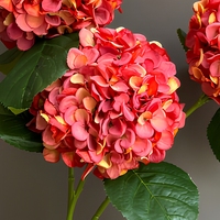 Boule de fleurs artificielles d'hortensia personnalisée, têtes florales en soie, OEM ODM pour décoration de fête et présentation à domicile
