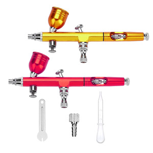 Aérographe AR180 0,3-0,5 mm à double action, alimentation par gravité, portable, pour travaux artistiques, modélisme, peinture automobile - Product Image 5