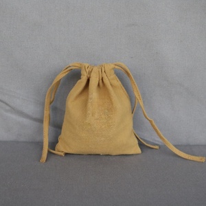 Sac en coton à cordon personnalisé avec logo imprimé pour le stockage de haricots, de riz, de bijoux et l'emballage de cadeaux - Matériel artisanal recyclable - Product Image 4