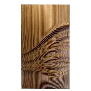 ألواح حائط خشبية منحنية ثلاثية الأبعاد لوحات حائط خشبية لتزيين الحائط بتصميم فني - Product Image 6
