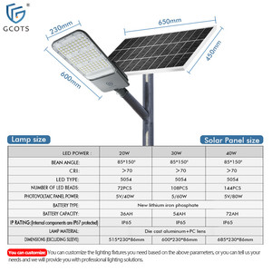 Farolas Solares LED de Alta Eficiencia, Impermeables IP65, de Aluminio, Personalizadas de Fábrica, para Carreteras y Parques, 85x150, Ángulo de Haz 6000K - Product Image 3