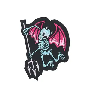 천사와 악마 자수 헝겊 패치 의류 DIY 액세서리 어린이 의류 바지 찢어진 장식 패치