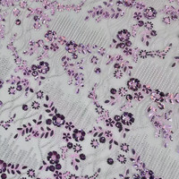Style européen américain nouveau Sequin empilé brodé maille Base tissu robe Performance vêtements perle Tube pour Textile à la maison
