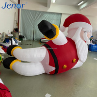 Père Noël gonflable de dessin animé couché pour la scène, décoration de fête du Nouvel An, publicité