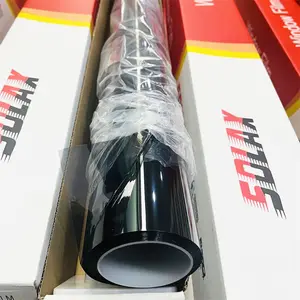 China Manufacturer Wholesale 2 Ply 1.5Mil Smoke Charcoal 5% 15% 35% 50% Car Window Solar Tint Film With Glue For Car