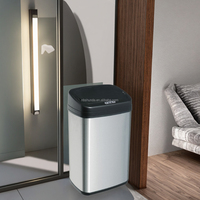 Poubelle à capteur infrarouge robuste, surface facile à nettoyer, utilisation en intérieur, 40 litres, livraison mondiale
