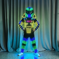 Traje de Robot LED Programable por APP con Pantalla en el Pecho, Iluminación RGB, Disfraz para Discoteca, Bar, Fiesta, Actuación en Escenario