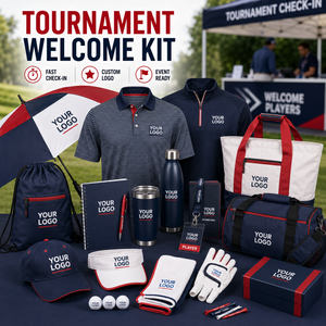 Coffret Cadeau Prêt pour Équipe d'Événements Sportifs d'Entreprise avec Casquette Personnalisée, Polo, Sac à Cordon, Carnet, Lanière, Bouteille, Badge et Souvenirs - Product Image 1
