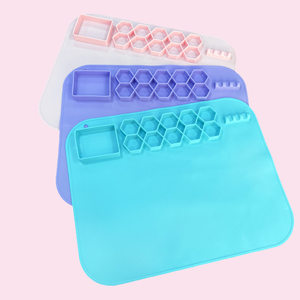 Tapis de peinture en silicone couleur macaron pour enfants, plateau de <span class=keywords><strong>palette</strong></span> artistique esthétique pour la maison et l'école - Product Image 1