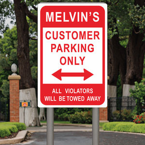 Segnaletica stradale privata personalizzata in alluminio e i trasgressori in PE verranno rimorchiati - Product Image 5