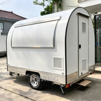 Mini camion de restauration personnalisé pour shawarma, glaces, café, barbecue mobile, bar entièrement équipé, remorque alimentaire ronde, restaurant de tacos et de boissons