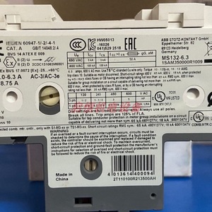 เบรกเกอร์ Abb Ms132 6.3A สำหรับป้องกันมอเตอร์ แบบติดตั้งบนแผง - Product Image 4