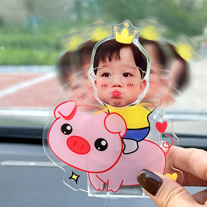 Decoración Acrílica Creativa Personalizada al por Mayor para Autos, Manualidades de Plástico con Avatar de Pareja para Bodas y Navidad, Regalos Innovadores - Product Image 5