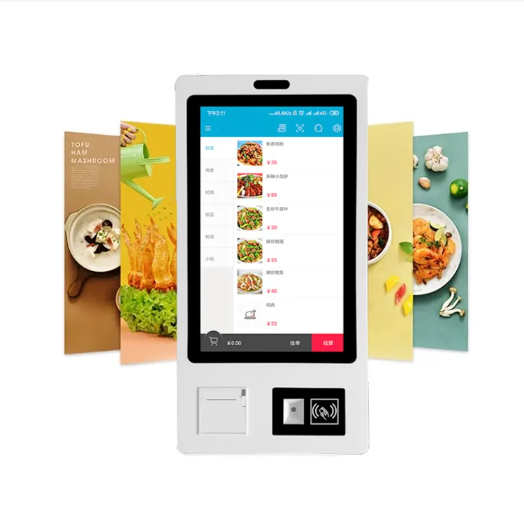 Crtly restaurant ticket bill payment kiosk self service checkout machine kiosk mcdonalds food order kiosk