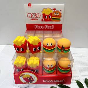 <span class=keywords><strong>Taille</strong></span>-<span class=keywords><strong>crayon</strong></span> en silicone créatif en forme de cola Creative Cute Fast Food Fries Hamburger Shape - Product Image 4