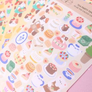 Autocollants décoratifs en vinyle imprimés sur mesure, motifs animaux mignons de dessins animés coréens, autocollants Goo Card pour cadeaux/journaux - Product Image 3