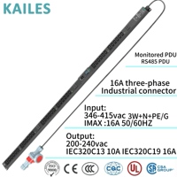KAILES(KLS) Série K44S 32A SI-PDU surveillée personnalisée 30 IEC320C13 + 6 IEC320C19 6 Disjoncteur Équipement de distribution d'énergie