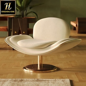 Mobilier <span class=keywords><strong>Art</strong></span> Déco Blanc Elégant Salon ou Jardin <span class=keywords><strong>Chaise</strong></span> de Loisirs Lecture Confortable Canapé Simple Fauteuils d'Appoint en Velours - Product Image 4