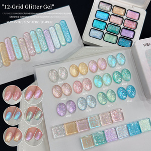 Gel UV pour ongles effet œil de chat super brillant, pailleté, pour estampage et transfert sur plaque, pour manucure, vente en gros - Product Image 5