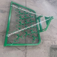 Tractor de 55hp, enganche de 3 puntos, 6 pies, resistente, ajustable, grada de cadena de arrastre de campo para renovación de pastos